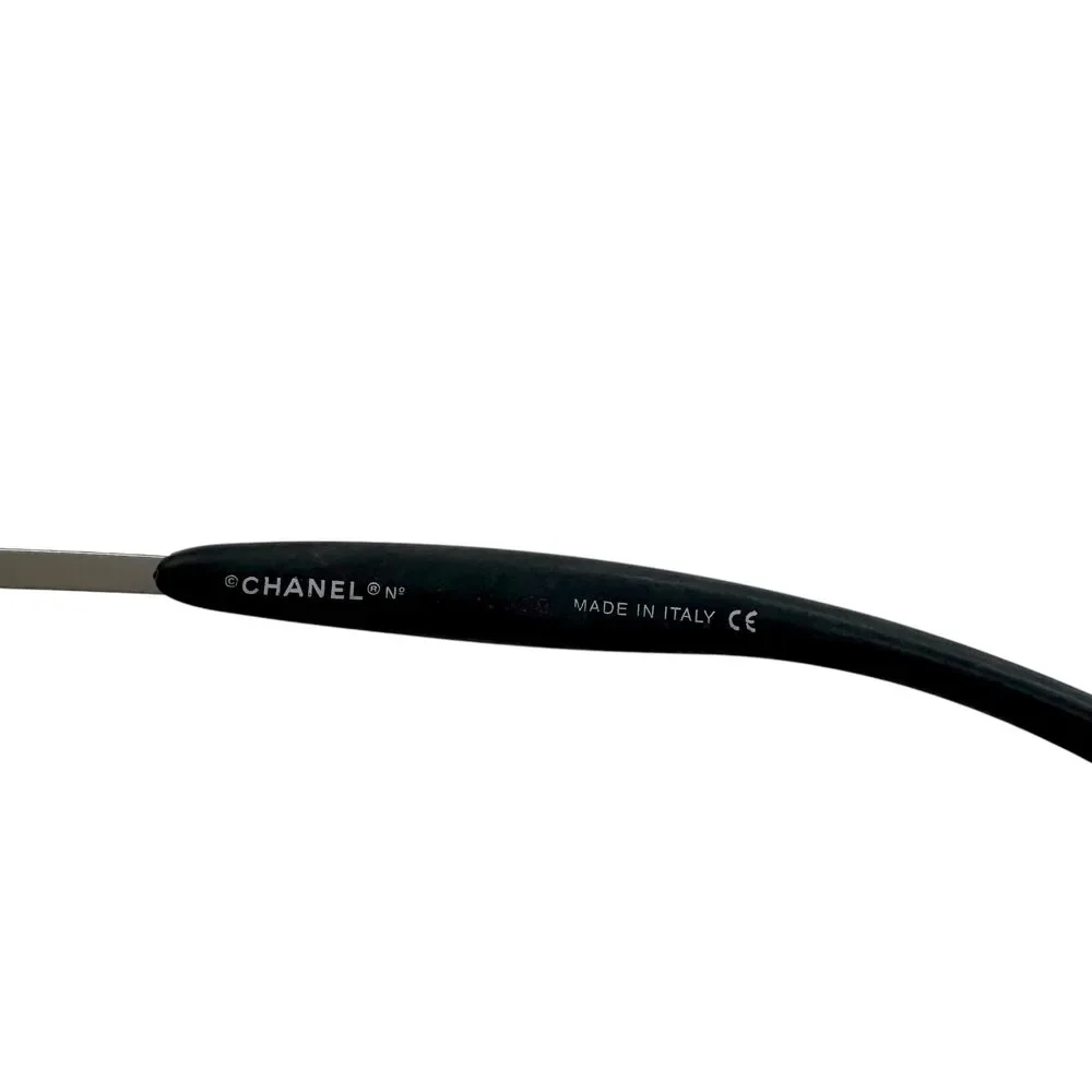 Chanel Sport Transparent Blue & Silver Top Rim 4008 Sunglasses w/ Case
